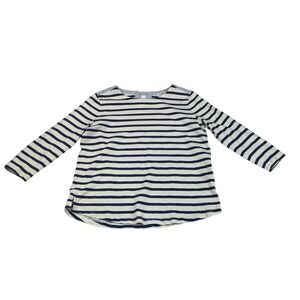 Vineyard Vines Women's Navy/White Stripe Boatneck top Size S Nautical Cotton